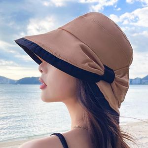 Berets Fashion Ladies Sun Beach Bucket Hat With Adjustable Chin Strap Outdoor Panama Girls Woman Daily Fisherman Cap Female