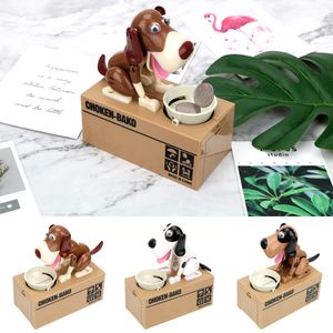 Novelty Items Electronic Piggy Bank Money Box Automated Cartoon Robotic Dog Steal Children's Coin Saving Banks Plastic Kids Gift Home Decor 230428