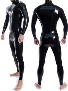 Herrspårar Sexig skräddarsydd Coverall Bodysuit vuxen latex ammoniak kattdräkt för män och kvinnor unisex kostym jumpsuit 12 färg