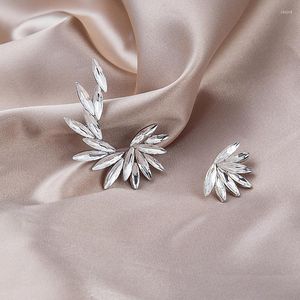 Stud Earrings 2023 Asymmetric Angel Wing Light Luxury High-end Female Trendy Cool Exaggerated Fashion Jewelry Gift