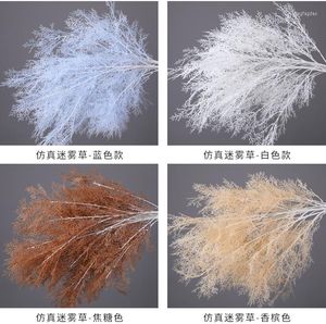 Decorative Flowers Wedding Mist Simulation Flower Long Rod Coral Branch Background Rime Grass Hall Ceiling Road Guide