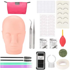 Eyelash Extension Kit with Practice Head for Beginners, False Eyelashes, Makeup, Eyelashes, Graft