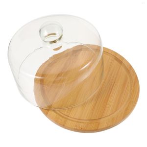 Dinnerware Sets Clear Glass Cake Cover Cupcake Holder Lid Dessert Platter Dome Tray Plate Bell Terrarium Storage Cheese