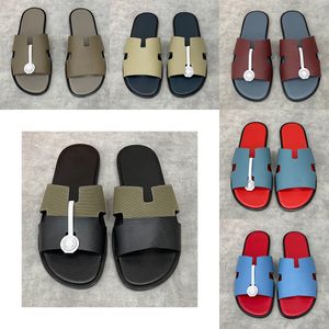Sandálias masculinas de designer de luxo, chinelos, sapatos de praia casuais, material de couro, garantia de alta qualidade com caixa