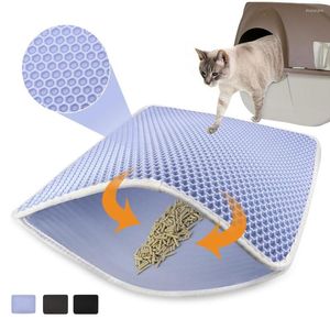 Cat Beds 2 Layer Litter Mat Pad Waterproof Pet Cats House Mats Thick Kitten Toilet Non Slip For Box Houses Toilets