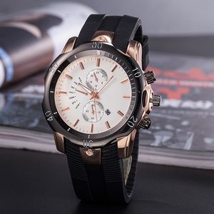 classic atmosphere good looking business switzerland annual explosions highend mens watches luxury fashion black dial calendar mens watch Rubber belt