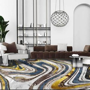 Dywany nordycki salon dywan do mycia domowy nie poślizgowy mata podłogowa luksusowy abstrakcyjny wzór dywan duży dzieci sypialnia sofa
