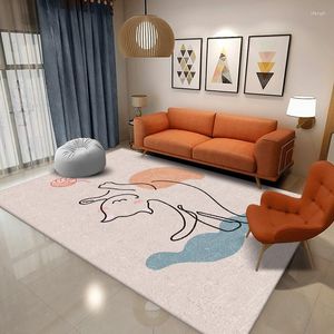 Carpets Simple Light Luxury Style Home Decoration Carpet Bedroom Living Room Decorate Rug Soft Crystal Velvet Net Red Coffee Tables Mats