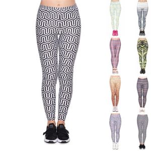 Leggings da donna Pantaloni sportivi da corsa da donna Pantaloni da yoga per esercizi Pantaloni fitness tie-dye a vita alta XS-8XL