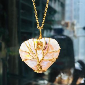 Kedjor Natural Agate Stone Pendant Necklace For Women Girls Handmade Wire Wrapped Heart Wedding Jewelry Gifts