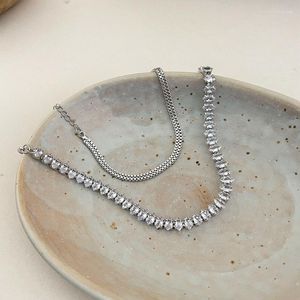 Ketten Einzigartige Kristallperlen Intarsien Persönlichkeit Langkettige Halskette Für Frauen Männer Teen Exquisite Halsband Schlüsselbein Halsschmuck Geschenk