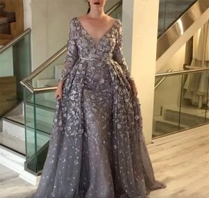 Gray Vintage Mother of the Bride Dresses 2023 A Line Long Sleeves Formal Godmother Evening Wedding Party Guests Gowns Plus Size Custom Made Godmor