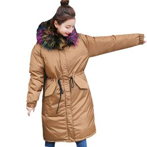 Kvinnorjackor Kvinnor Warm Coat Zipper Long Jacket Topps Hoodies Outwear Clothes Solid Tjockare Winter Slim Overrock #710