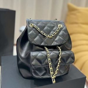 Designer mini ryggsäckväska kanalväska lyxiga cc ryggsäckar axel kors kropp kvinnan kanal purses korthållare quiltad läder duma mini handväskor kedja plånbok