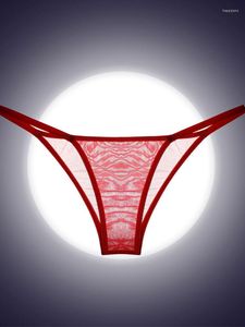 Kvinnors trosor sexiga kvinnor spetsar låg midja mikro mini g-sträng nät ren se genom t-back thong underkläder exotiska underkläder