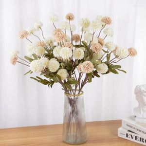 Decorative Flowers 1Pc 5 Heads Artificial Dandelion Home Garden Decoration Wedding Silk Simulation Flower Hydrangea Floral Arrangements