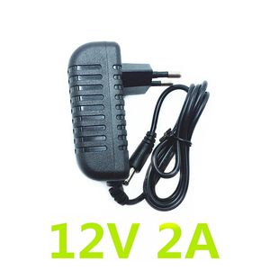 12V 24W EU US Plug Driver Adapter AC 110V 220V to DC 12V 2A 5.5*2.1mm LED Power Supply For LED Strip Lights Transformer Adapter US EU Plugs Connector