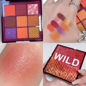 Cień oka 9 Kolorowa paleta cieni do powiek Mat Pearl Glitter Pigmment Proszek Seria Animal Naturalna makijaż wodoodporna trwała moda połysku