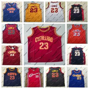 Cleveland''Cavaliers''Men Jersey 23 James High School LeBron College Basketball''NBA''City Jerseys