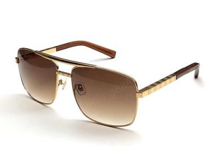 luxury hot designer Sunglasses men sunglasses for man Style Anti-Ultraviolet Retro 0259U Attitude Metal UV Cut Square Gold Brown Fashion Eyeglasses