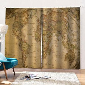 Curtain Custom 2023 Living Room Bedroom Po Curtains 3d Map Blackout Thicken Shadin