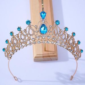 Клипы для волос изящные более цветные хрустальные свадебные короновые барокко свадебные головные уборы женщин