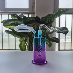 tow-tone oil burner Mini glass bongs hookah Smoking Bubble Small Water Pipes Hand Pipe oil burner dab rig 4 inch