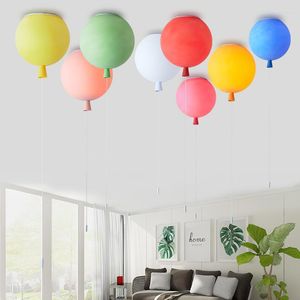 Lâmpadas pendentes de lâmpada de balão cor luminária de luz fosca Família infantil quarto de diversão de garotas bolhas de bolha decorativa decorativa