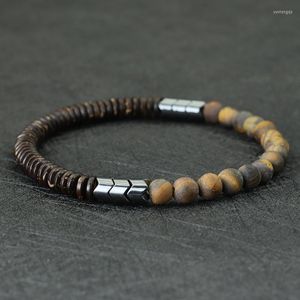 Bettelarmbänder 2023 Einzigartiges Naturholz-Armband Tigeraugen-Perlen-Armband Kokosnuss-Perlen-Schutz-Armband Yoga-Meditations-Brazalete
