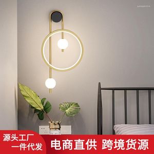 Vägglampa lykta sconces retro lampor för att läsa koreansk rum dekor armatur applikation