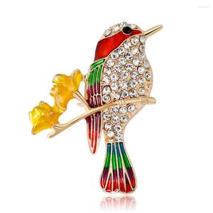 Brosches söt emalj Kingfisher brosch djur fågel krage stift kvinnor klädtillbehör