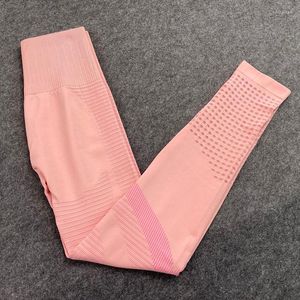 Pantaloni attivi senza saldatura yoga alta vita con leggings sport da donna a maglia da donna con fitness wearness jogger pantaloni da jogger per ragazze elastico stretto