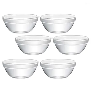 Dinnerware Sets 6 Pcs Cake Stencil Cakesicles Mold Glass Pudding Bowls Dessert Cup Ramekins Clear Fruit Bowl Mini Jelly Jars