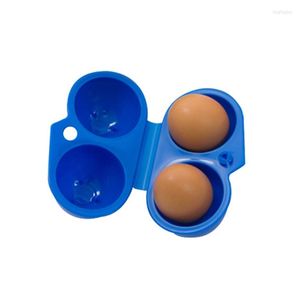 Förvaringsflaskor Grid Egg Box Portable Plastic Holder Container Organiser för utomhusresande camping Picknickägg