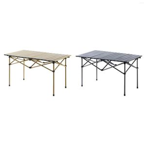 Camp Furniture Portable Camping Folding Dining Table Rack Desk Collapsible Tableware For Travel Outdoor Fishing Picnic Patio