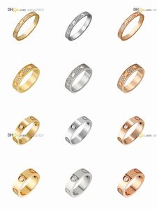 Love Ring Designer Ring Lovers Classic Band Rings Diamond Pave Luxury Jewelry Accessories Titanium Steel Gold-Plated Never Fade Not Allergic 4/5/6mm Store/21491608