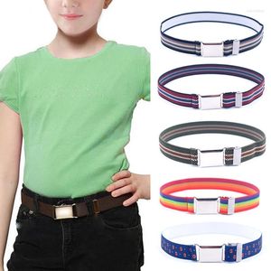 Belts Elastic Canvas Striped Alloy Buckle Boys 1PC Girls For Kids Adjustable Children's Christmas Gifts About 35-75cm