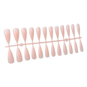 False Nails 24Pcs Press On With Nail Glue Tips Stiletto Fake For Salon Stage Performance Party Prom Ballerina