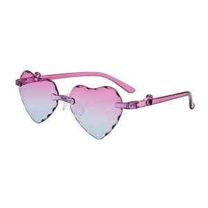 Солнцезащитные очки рамы моды дети в форме сердца в форме сердца оправдывают Love Clear Ocean Lense Sun Glasses Oculos UV400Fashion