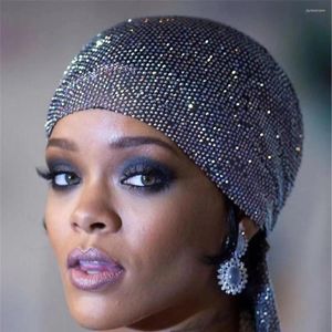 Headpieces Wedding Headpiece Bling Headwear Scarf Women Nightclub Luxury Rhinestone Headband Hat Bridal Hair Accessories Crown For Bride