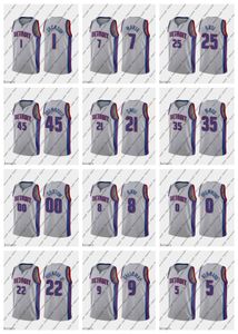 Detroit''Pistons''Men Jersey Rose 0 Drummond 35 gray 21 Snell Derrick Andre Wood Tony Christian statement''NBA''Basketball Jerseys