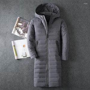 Masculino para baixo 2023 Jaqueta de pato branco Casaco de inverno Capuz X Long Parka Brand Roupas de alta qualidade Jaquetas russas