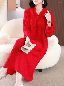 Casual Dresses High-end Dress 2023 Middle-aged Mother Spring Chinese Modified Retro Age Reduction Foreign Style Large Size