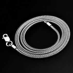 Chains 925 Sterling Silver Colour Chain Necklace Male Retro Thai Foxtail Women Pure Men Charm