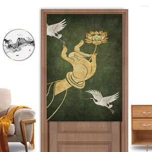 Cortina Zen Door Bergamot pano decorativo de estilo chinês partição retro feng shui