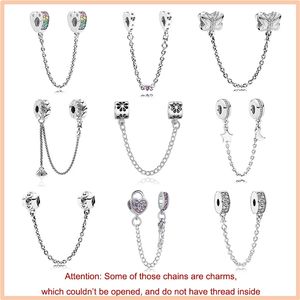 925 Sterling Silver Charms för Pandora smycken pärlor Nya legering charm stjärna kärlek hjärtkedjor pärlor