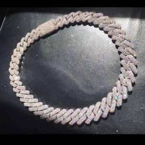 Chokers Big Heavy Hip Hop is Män Pojksmycken Micro Pave CZ Rose Gold Tvåfärgad Rock Punk Ice Out Kubansk kedja Halsband 19mm 230428