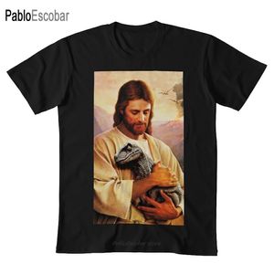 Herren T-Shirts Jesus Raptor T-Shirt Jesus Raptor Trend Trending Top Selling Mitami Cute 230428