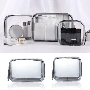 Storage Bags S-XL Clear Transparent PVC Travel Cosmetic Makeup Toiletry Organizer Bag Wash Zipper Pouch