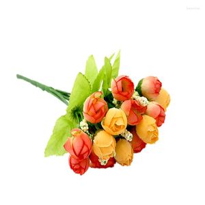 Dekorativa blommor 12st/Lot Artificial Flower 2cm Silk Spring Rose Bride Bouquet Home Wedding Dekor Scrapbooking DIY Supplies